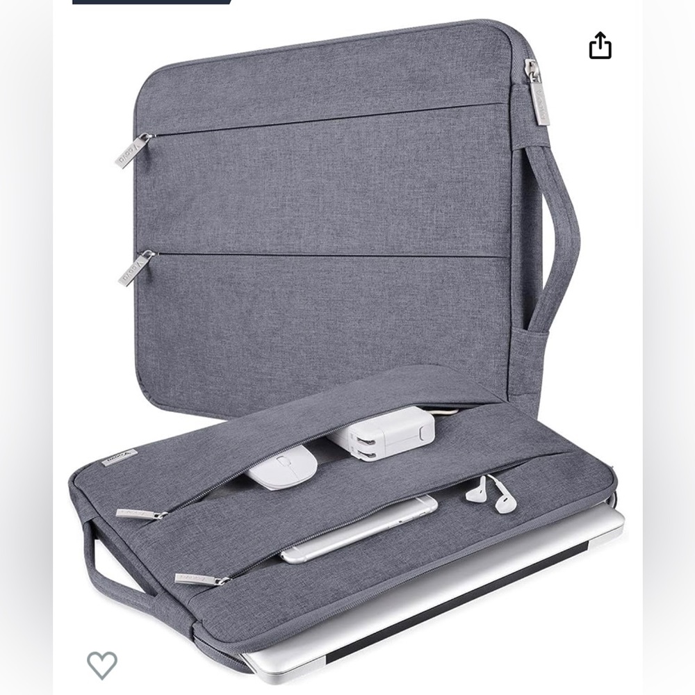 13.3 inch laptop sleeve with pockets and handle.